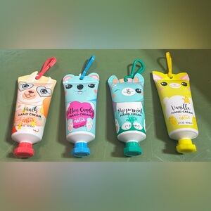 4 New Wish Scented 2oz Hand Cream Set NWT Peach Cotton Candy Peppermint Vanilla